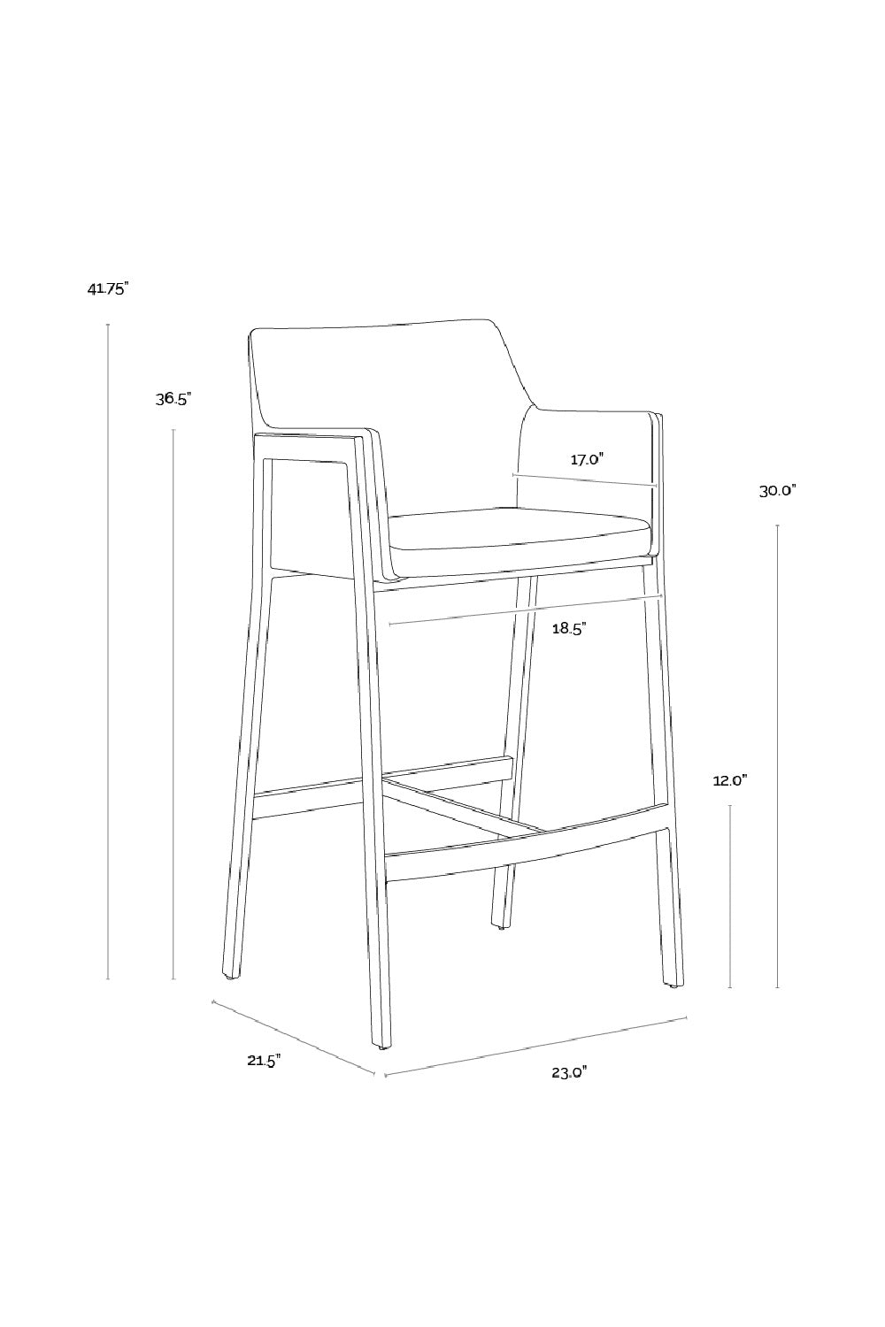 Modern European furniture - Leather-Look Bar Stool - www.oroa.com