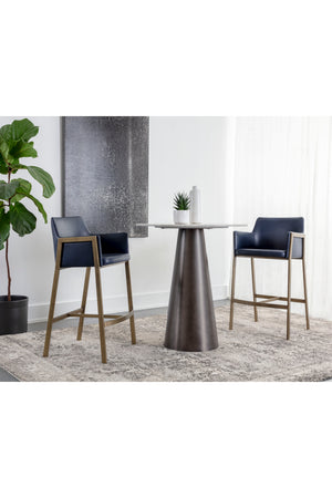 Modern European furniture - Leather-Look Bar Stool - www.oroa.com