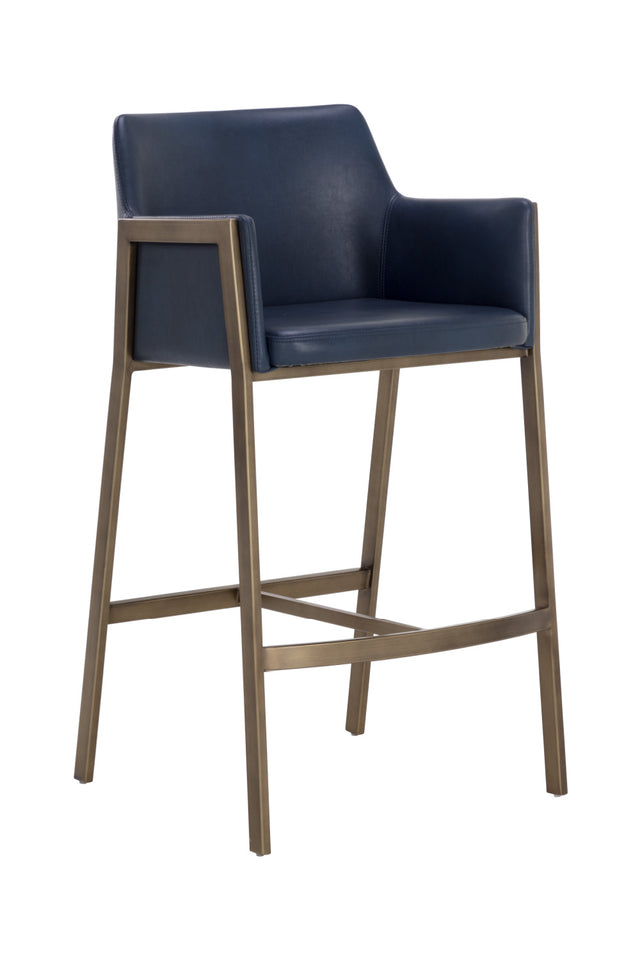 Modern European furniture - Leather-Look Bar Stool - www.oroa.com
