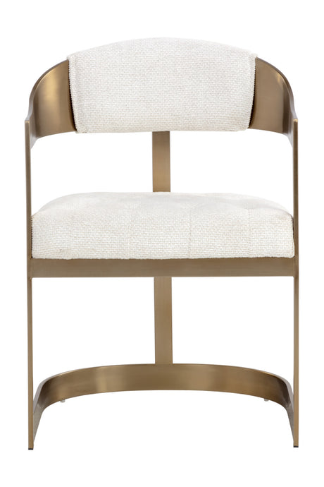 Modern European furniture - Antique Brass Framed Dining Chair - www.oroa.com