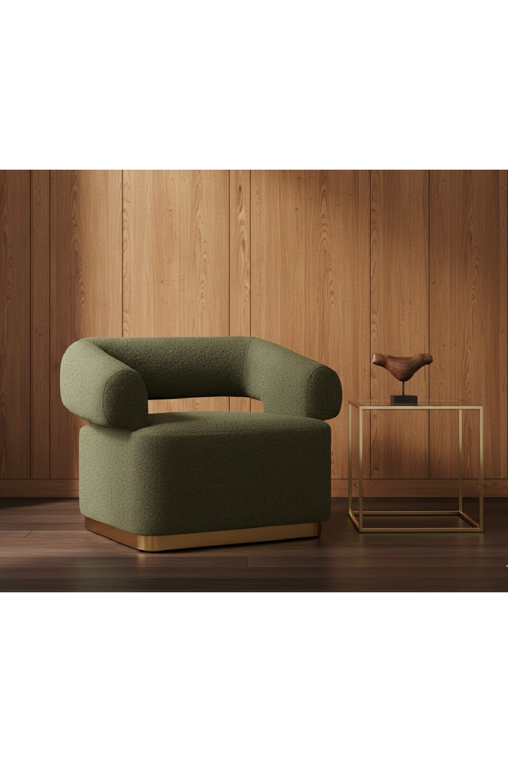 Modern European furniture - Green Swivel Lounge Chair - www.oroa.com