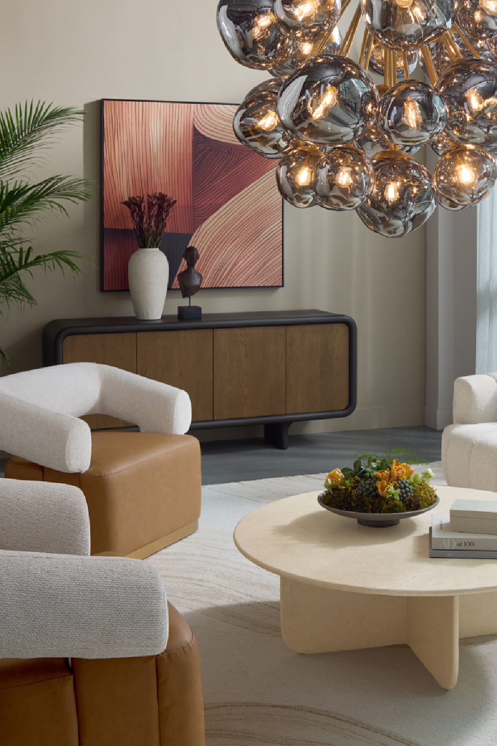 Modern European furniture - Two-Toned Swivel Lounge Chair - www.oroa.com