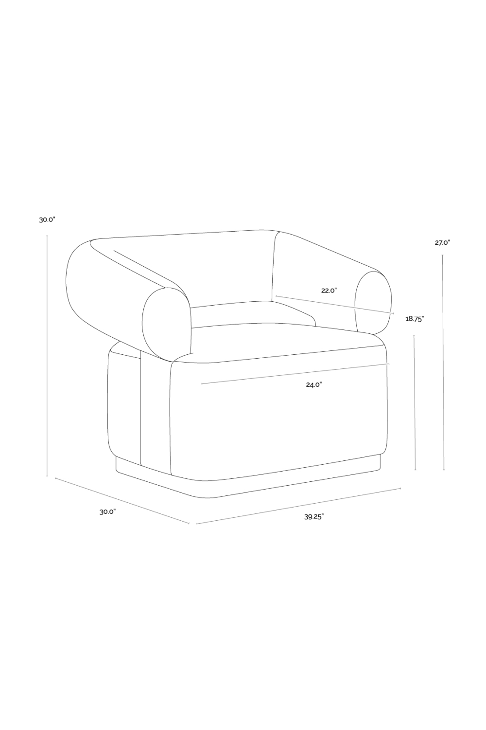 Modern European furniture - Two-Toned Swivel Lounge Chair - www.oroa.com