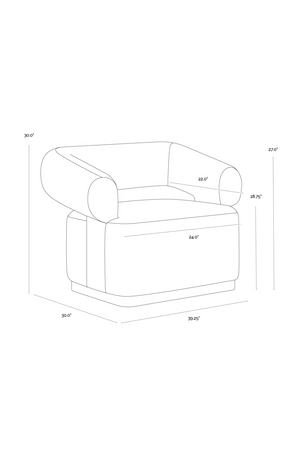 Modern European furniture - Two-Toned Swivel Lounge Chair - www.oroa.com