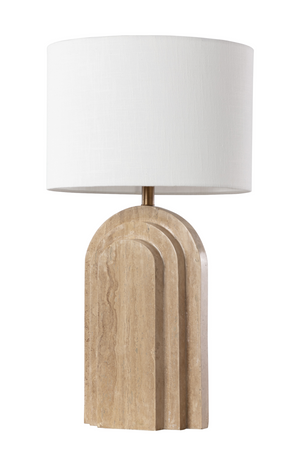   Modern European furniture - Arched Beige Travertine Table Lamp - www.oroa.com | Oroa.com