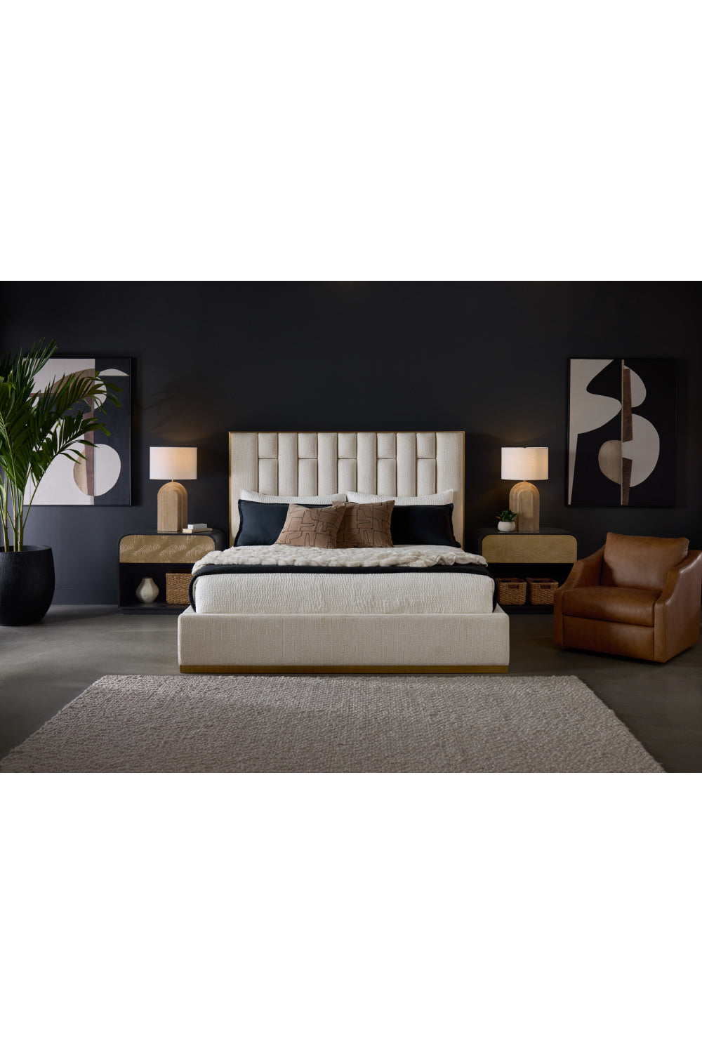   Modern European furniture - Arched Beige Travertine Table Lamp - www.oroa.com | Oroa.com