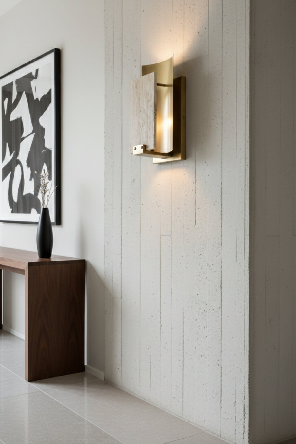 Modern European furniture - Travertine Wall Lamp - www.oroa.com