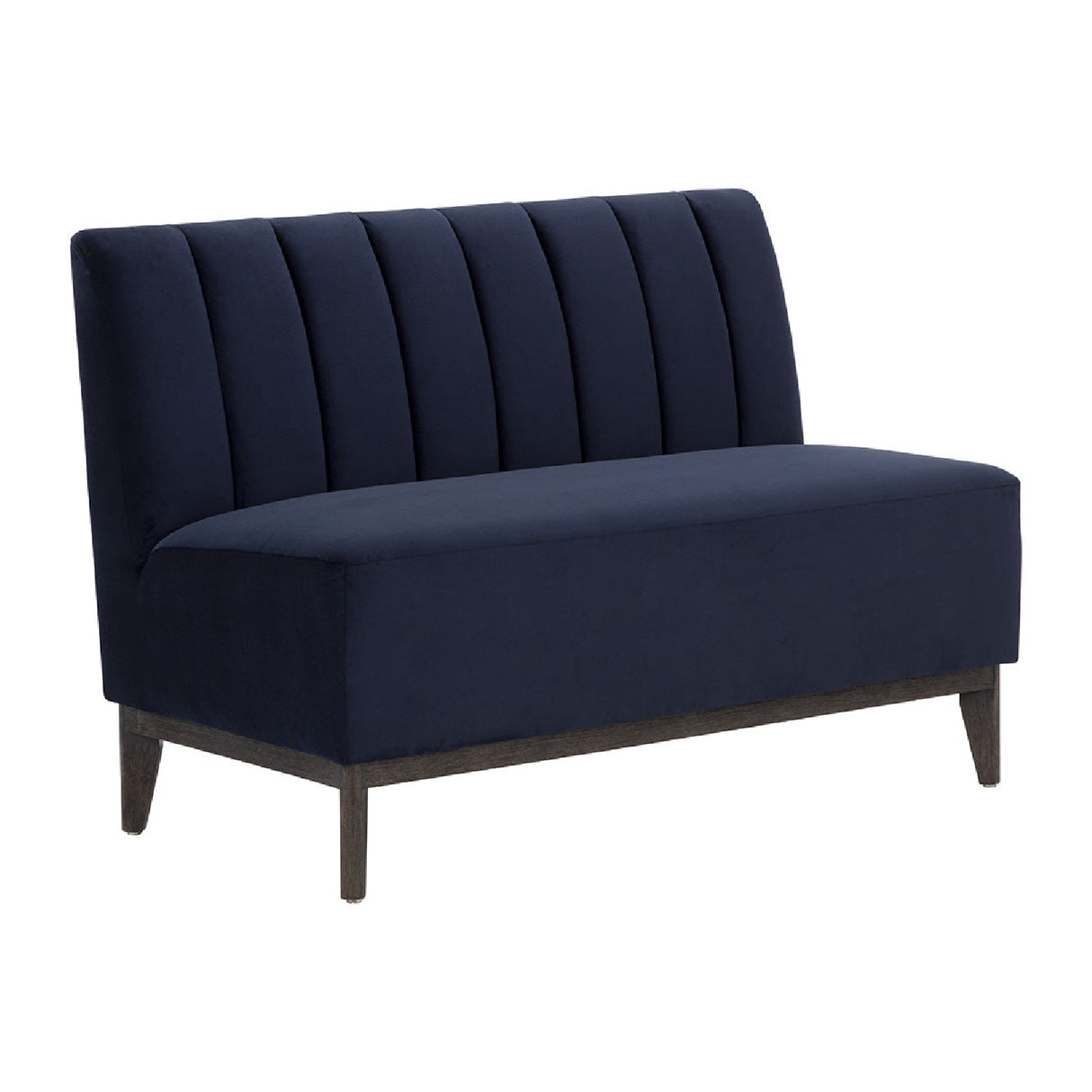Modern European furniture - Blue Tufted-Back Banquette - www.oroa.com