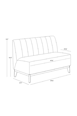 Modern European furniture - Blue Tufted-Back Banquette - www.oroa.com