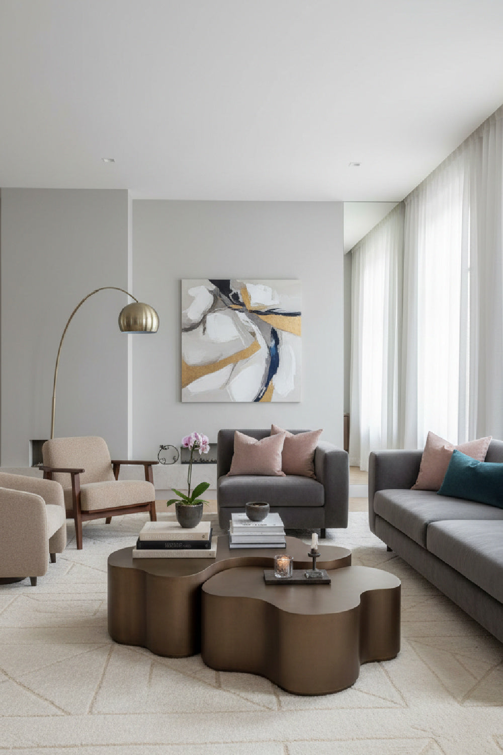 Antique Brass Nesting Coffee Tables | Splendido Boise | Oroa.com