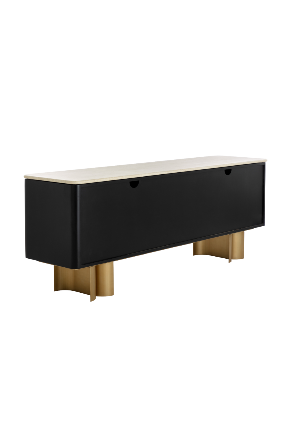   Modern European furniture - Faceted Black 4-Door Sideboard - www.oroa.com | Oroa.com