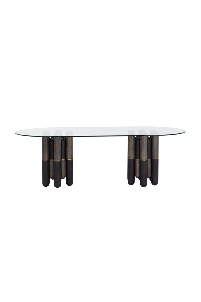 Modern European furniture - Glass Oval Dining Table  - www.oroa.com