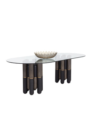   Modern European furniture - Glass Oval Dining Table  - www.oroa.com | Oroa.com