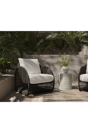 Modern European furniture - Cream Padded Indoor/Outdoor Lounge Chair - www.oroa.com