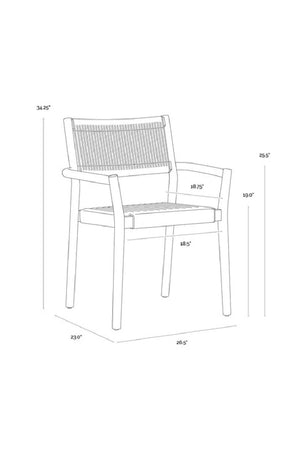 Modern European furniture - Stackable Outdoor Dining Armchairs (2) - www.oroa.com