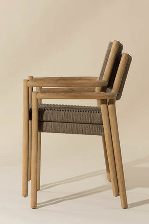 Modern European furniture - Stackable Outdoor Dining Armchairs (2) - www.oroa.com