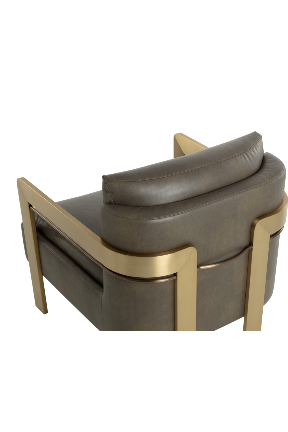 Modern European furniture - Taupe Leather Lounge Chair - www.oroa.com