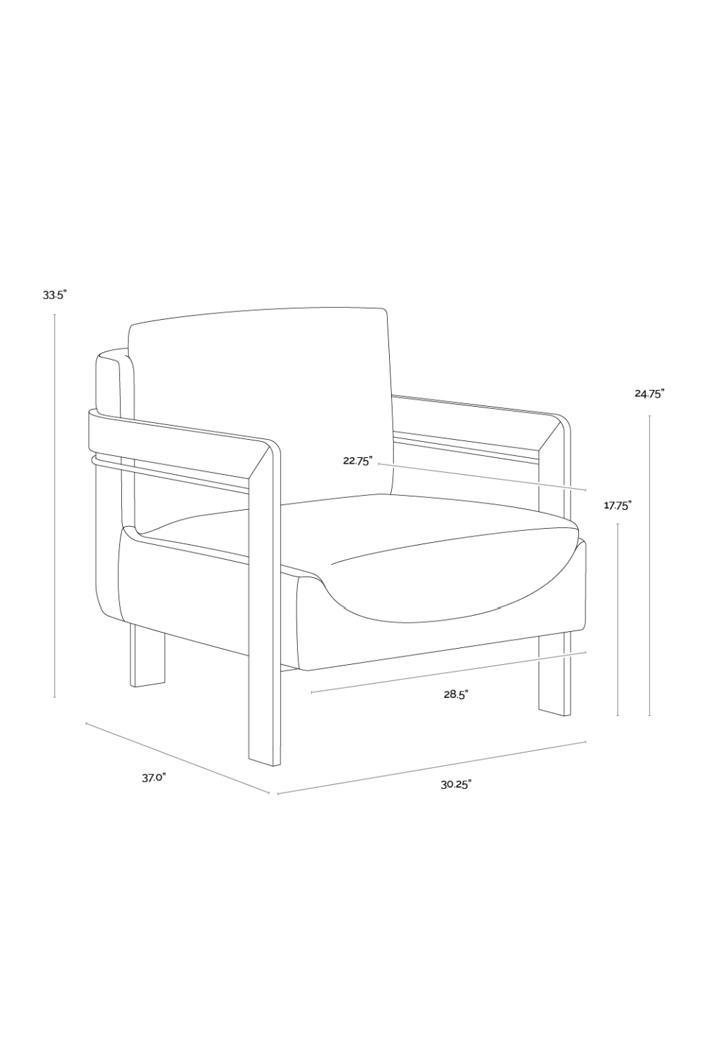 Modern European furniture - Taupe Leather Lounge Chair - www.oroa.com