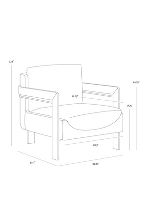 Modern European furniture - Taupe Leather Lounge Chair - www.oroa.com