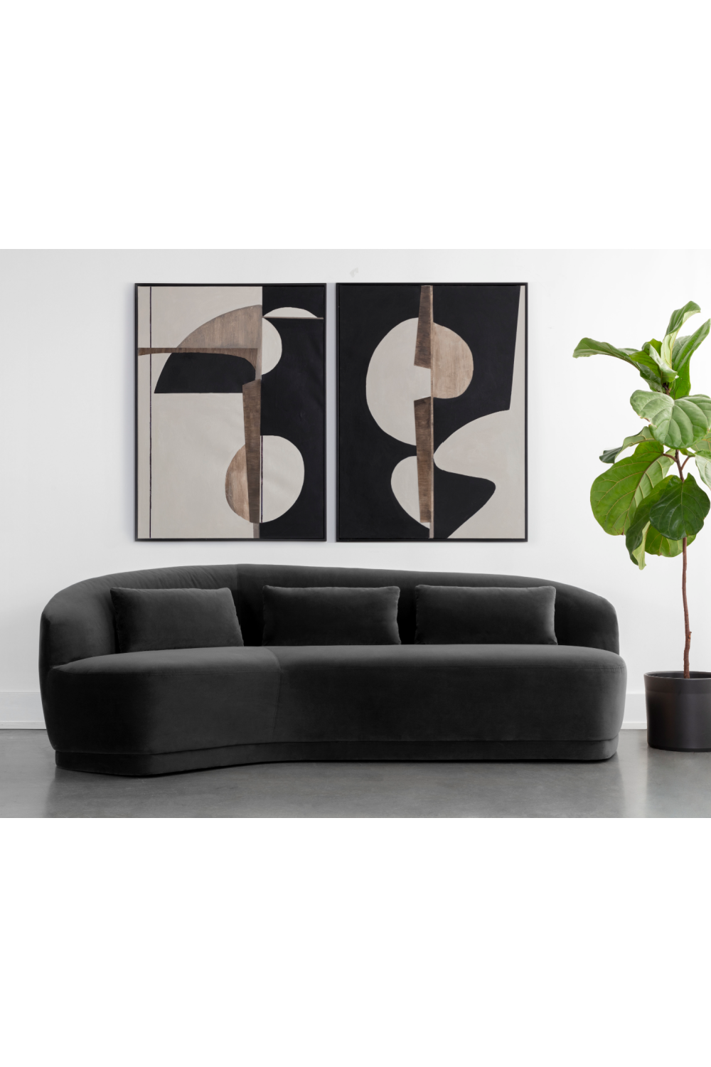 Modern European furniture - Minimalist Curved Sofa - www.oroa.com