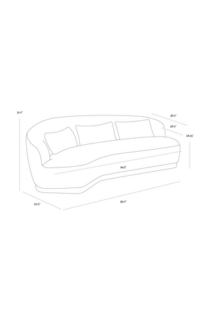 Modern European furniture - Minimalist Curved Sofa - www.oroa.com