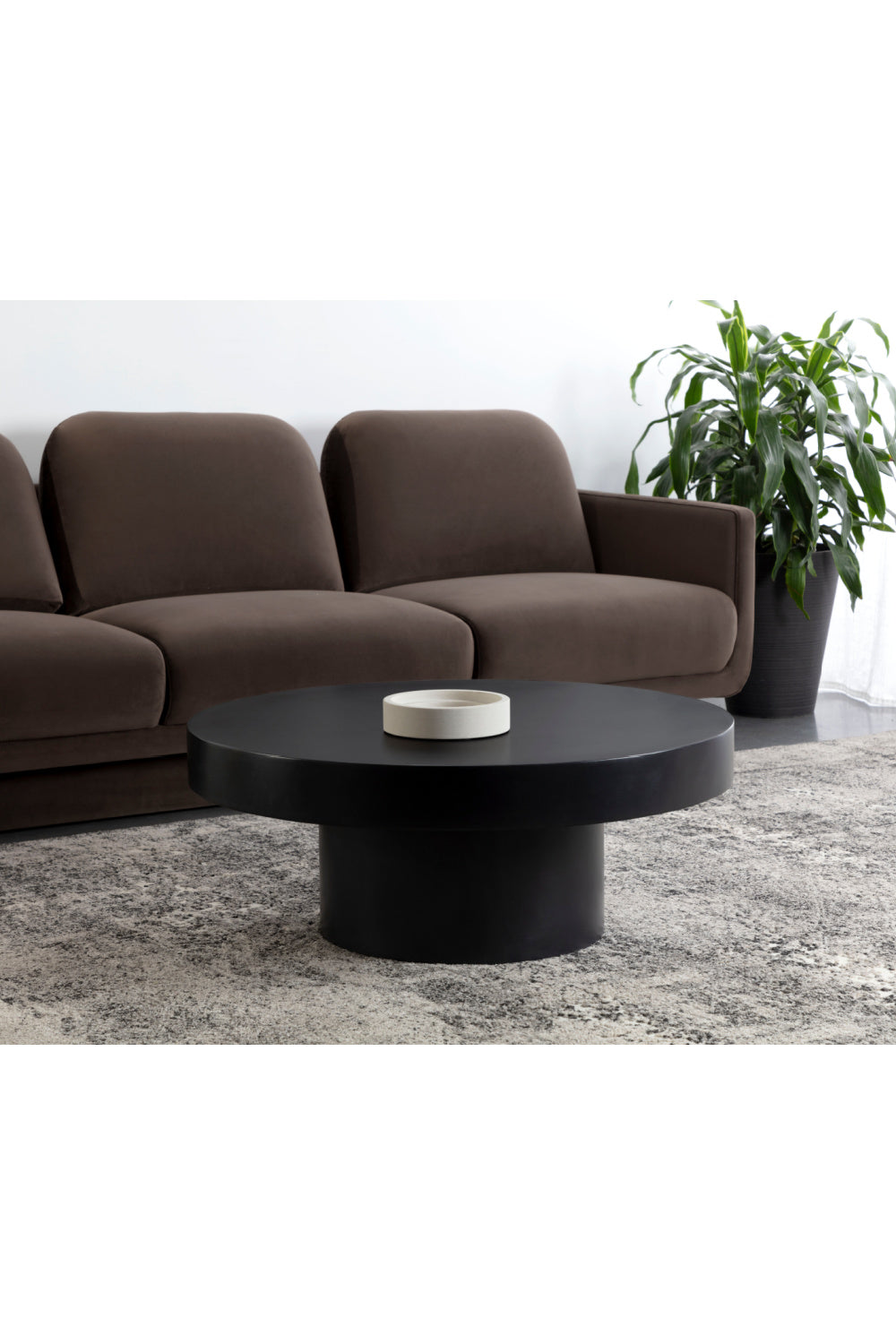 Modern European furniture - Round Gray Concrete Indoor/Outdoor Coffee Table - www.oroa.com