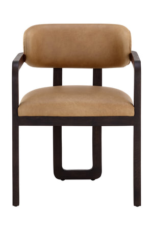   Modern European furniture - Brown Bovine Leather Dining Armchair - www.oroa.com | Oroa.com