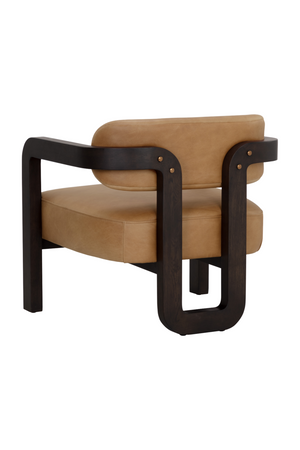 Modern European furniture - Brown Leather 3-Legged Lounge Chair - www.oroa.com