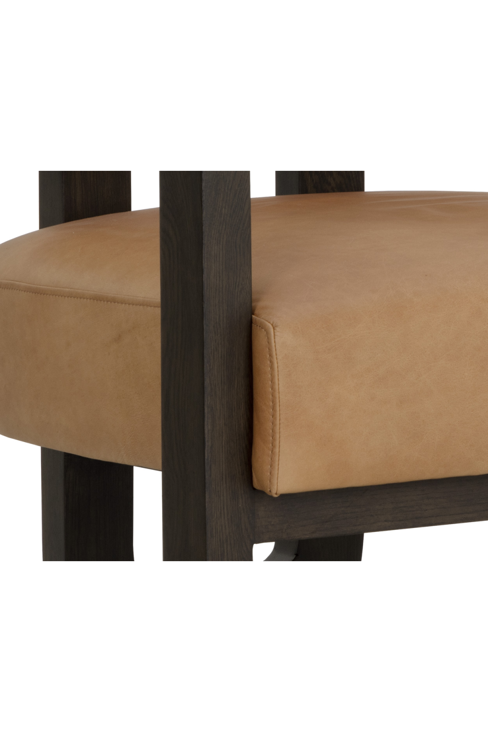 Modern European furniture - Brown Leather 3-Legged Lounge Chair - www.oroa.com