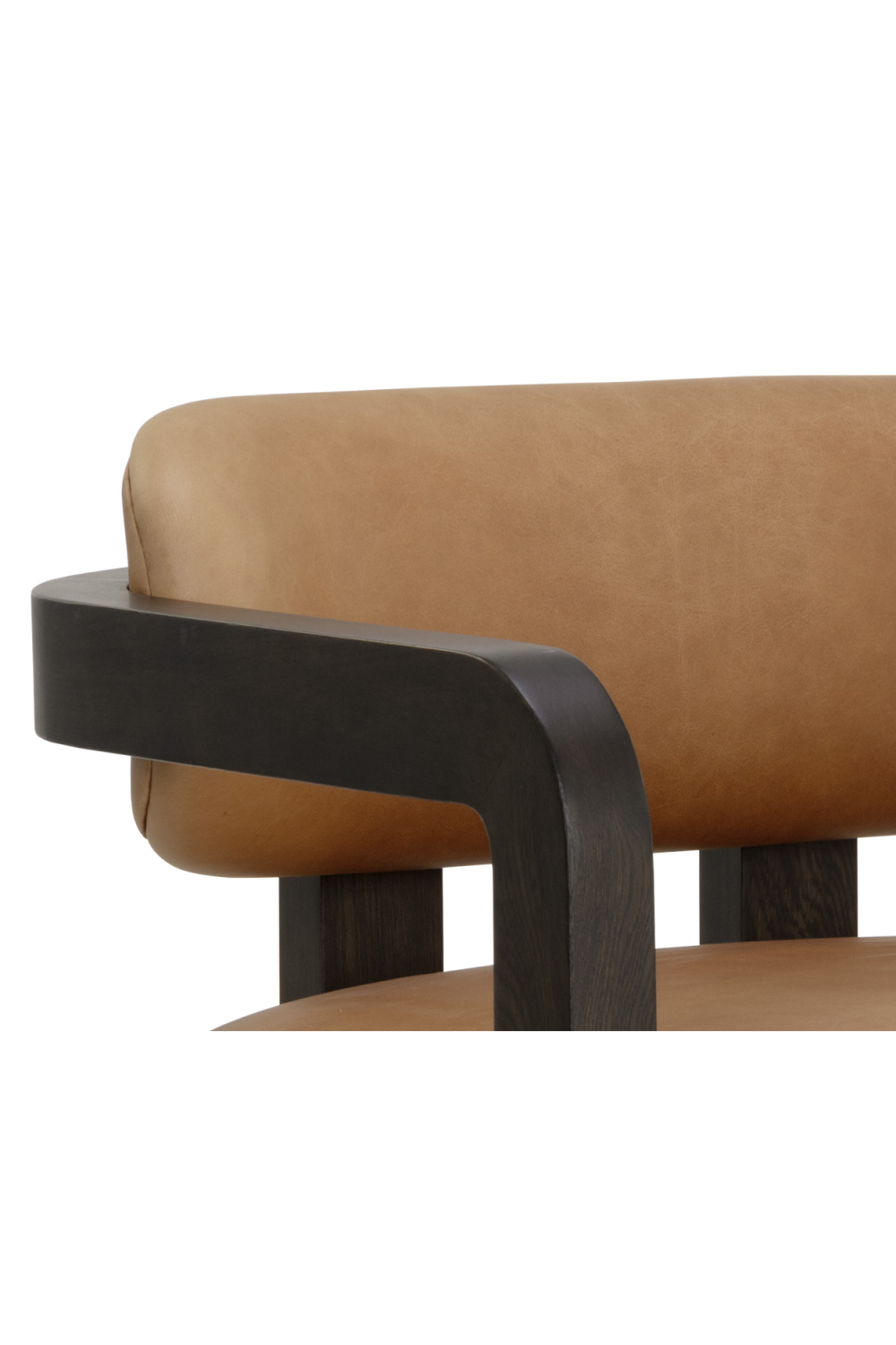 Modern European furniture - Brown Leather 3-Legged Lounge Chair - www.oroa.com
