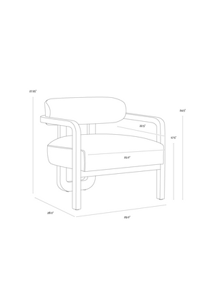 Modern European furniture - Brown Leather 3-Legged Lounge Chair - www.oroa.com