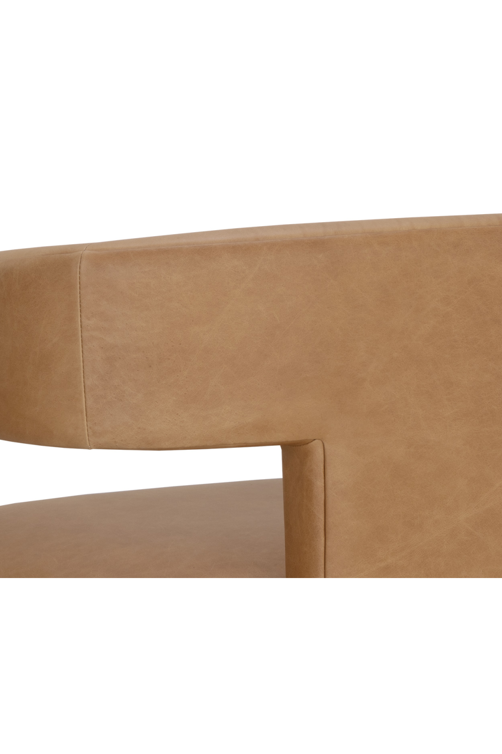 Modern European furniture - Brown Leather Sculptural Lounge Chair - www.oroa.com