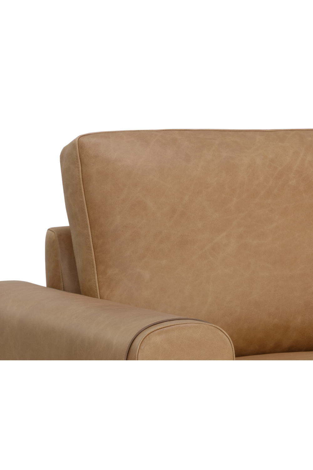 Modern European furniture - Strapped Brown Leather Lounge Chair - www.oroa.com