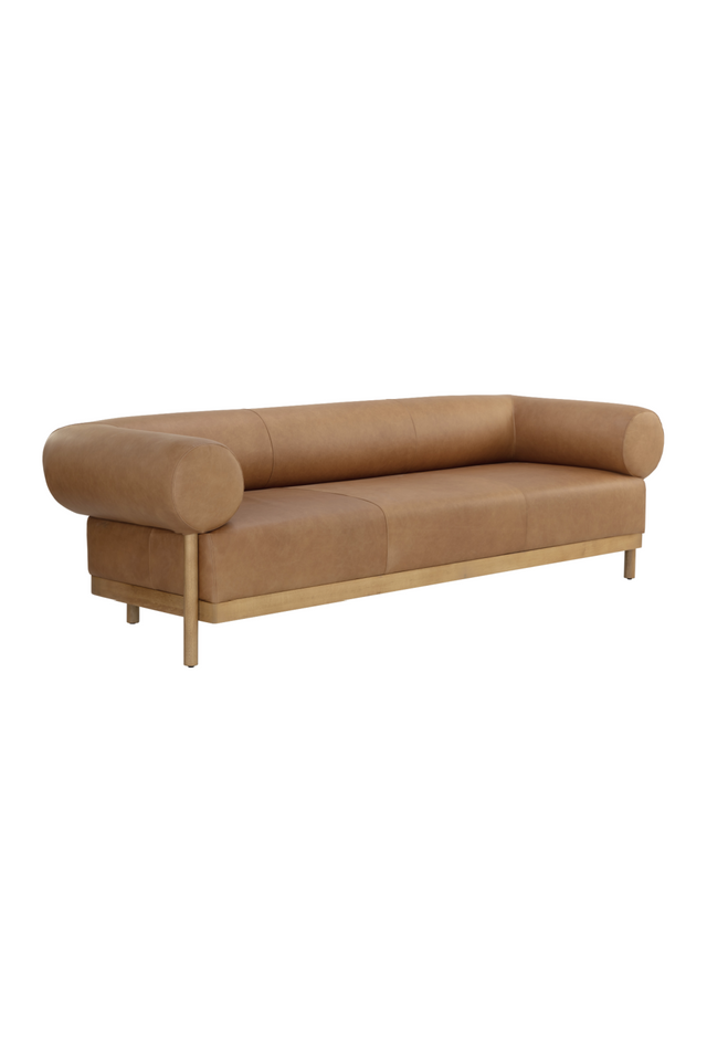 Modern European furniture - Brown Leather Sofa - www.oroa.com