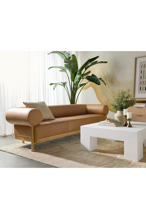 Modern European furniture - Brown Leather Sofa - www.oroa.com