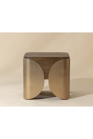 Modern European furniture - Timber Effect Indoor/Outdoor Side Table - www.oroa.com
