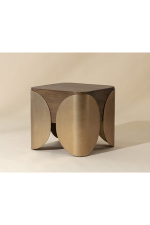 Modern European furniture - Timber Effect Indoor/Outdoor Side Table - www.oroa.com