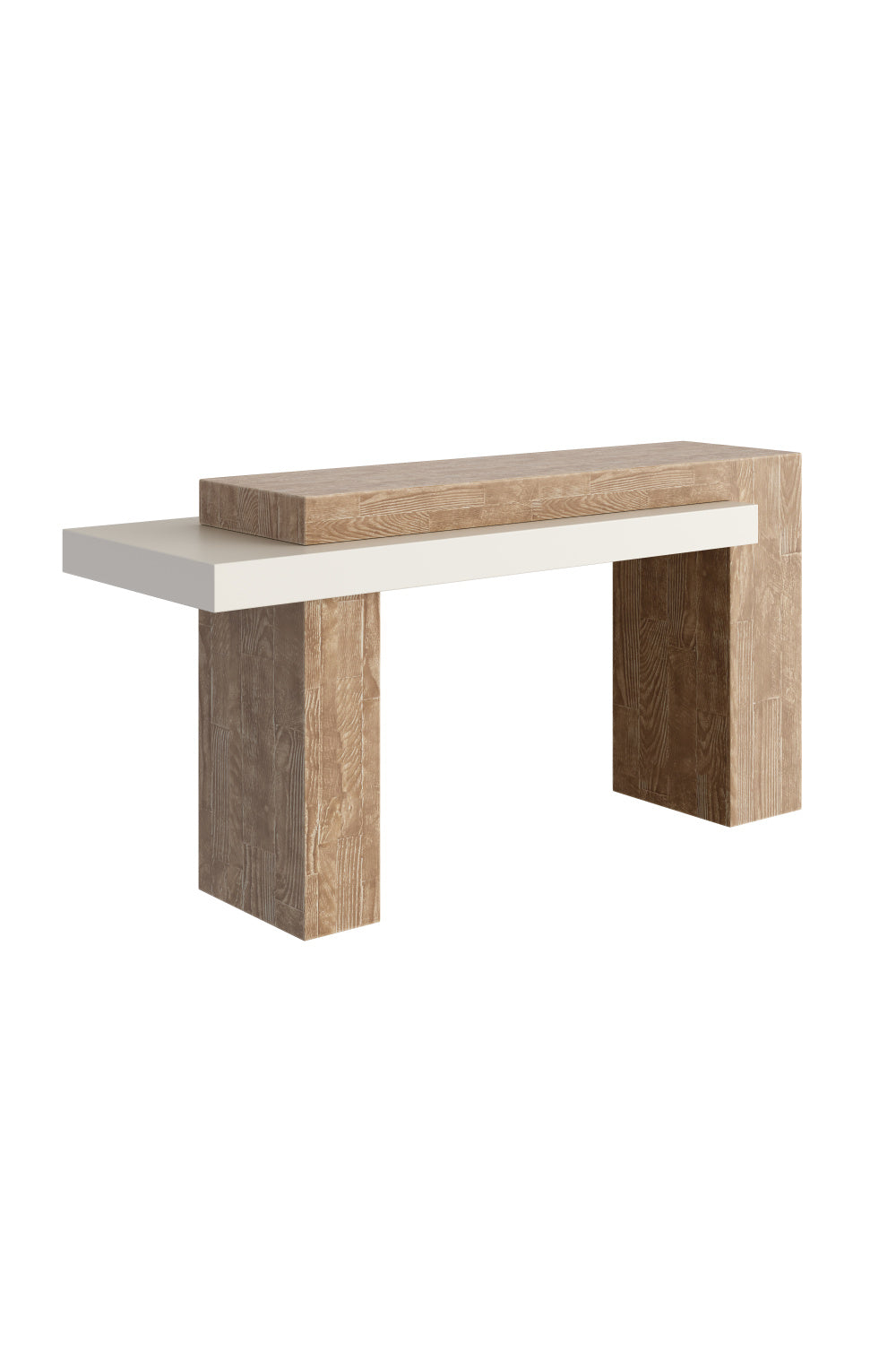Modern European furniture - Rectangular Timber-Effect Indoor/Outdoor Console Table - www.oroa.com