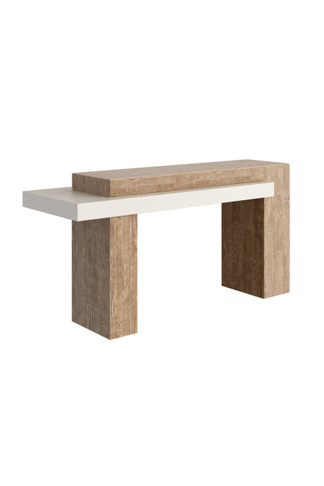 Modern European furniture - Rectangular Timber-Effect Indoor/Outdoor Console Table - www.oroa.com