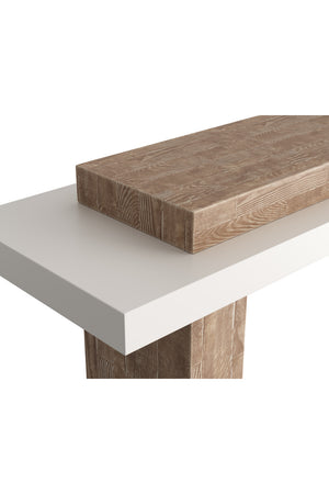 Modern European furniture - Rectangular Timber-Effect Indoor/Outdoor Console Table - www.oroa.com