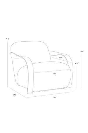   Modern European furniture - Twisted Brass Arm Lounge Chair - www.oroa.com | Oroa.com