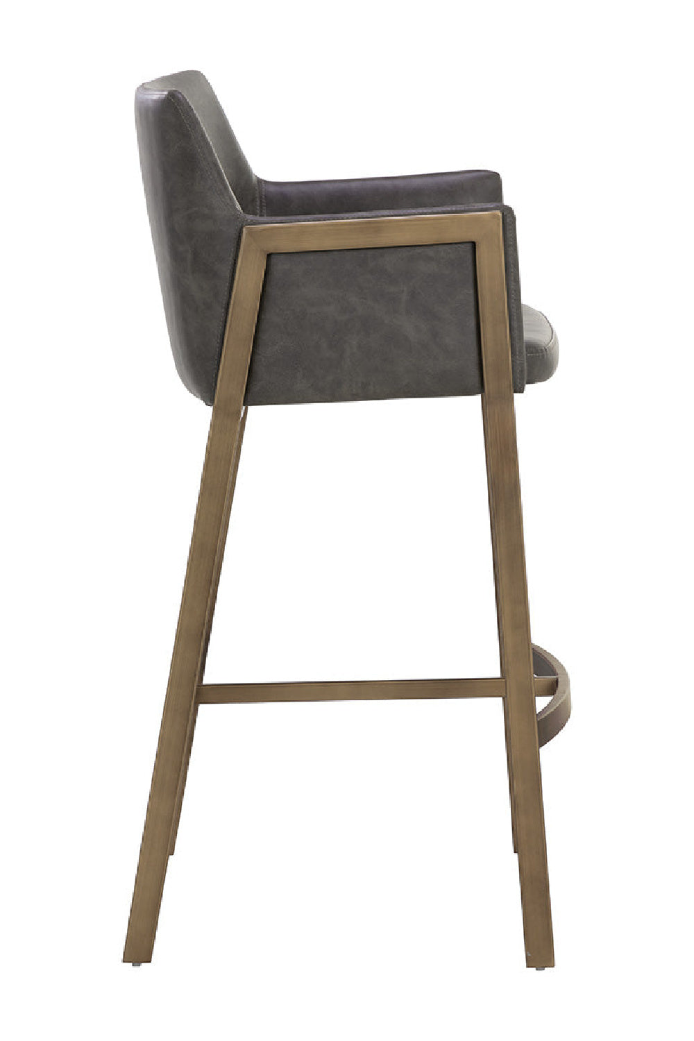 Modern European furniture - Leather-Look Bar Stool - www.oroa.com