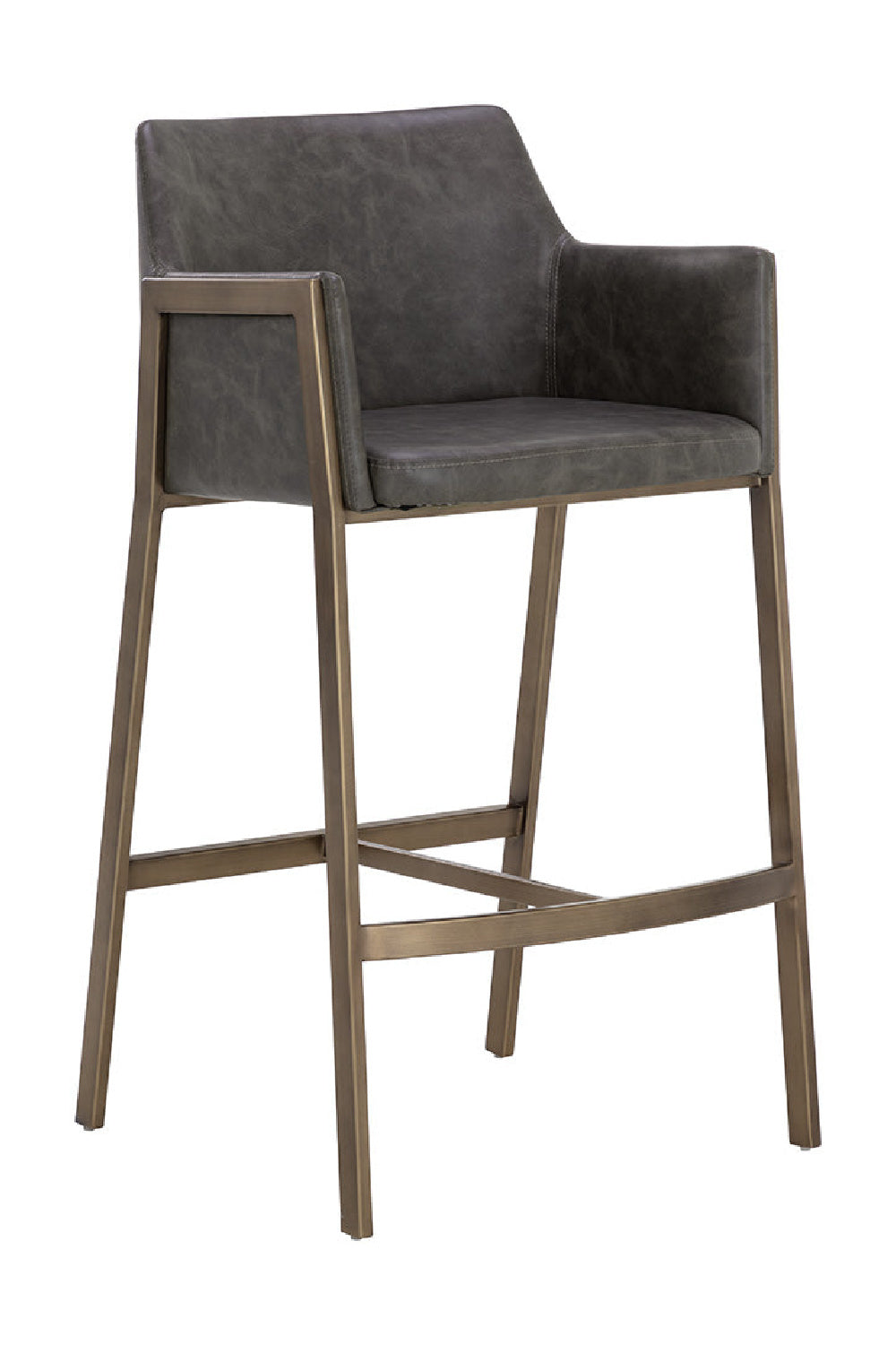 Modern European furniture - Leather-Look Bar Stool - www.oroa.com
