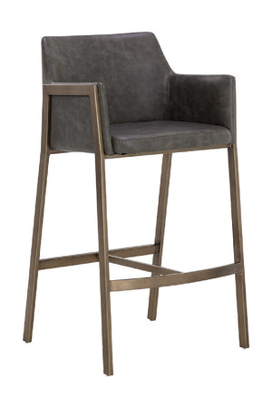 Modern European furniture - Leather-Look Bar Stool - www.oroa.com
