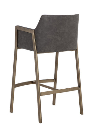 Modern European furniture - Leather-Look Bar Stool - www.oroa.com
