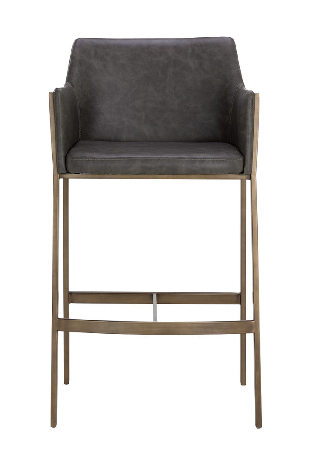 Modern European furniture - Leather-Look Bar Stool - www.oroa.com