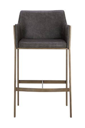 Modern European furniture - Leather-Look Bar Stool - www.oroa.com