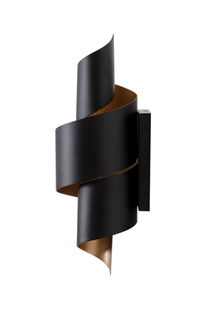 Modern European furniture - Black Metal Twisted Wall Lamp - www.oroa.com