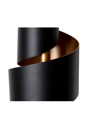 Modern European furniture - Black Metal Twisted Wall Lamp - www.oroa.com