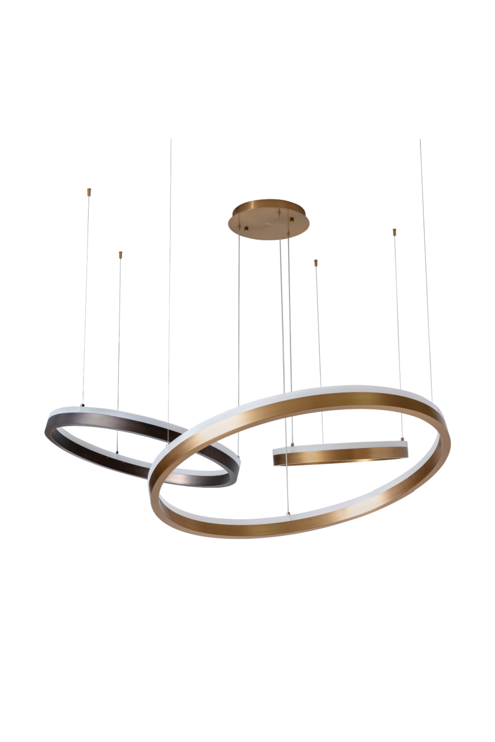   Modern European furniture - Gold 3 Ring Chandelier - www.oroa.com | Oroa.com